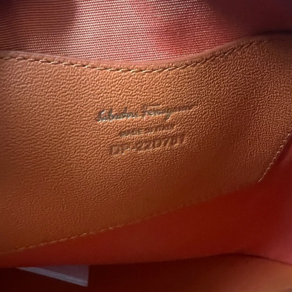 FERRAGAMO
Gancini Bit Clutch Bag In Orange - Picture 5 of 6